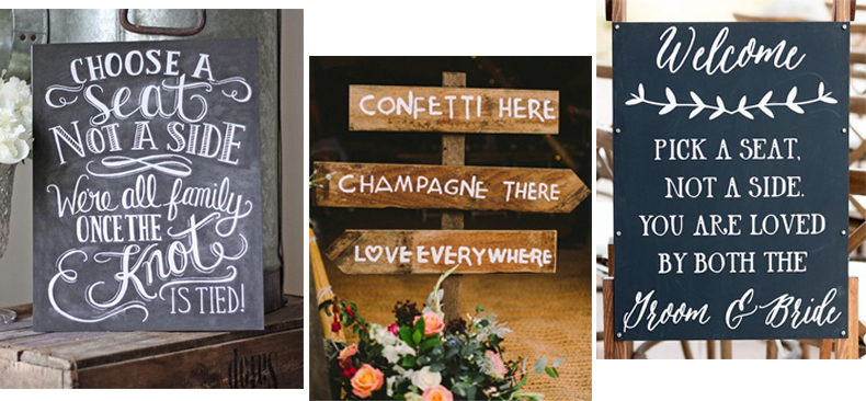 Navigation wedding signs