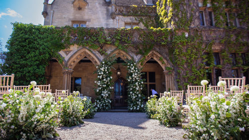 Floral wedding ceremony