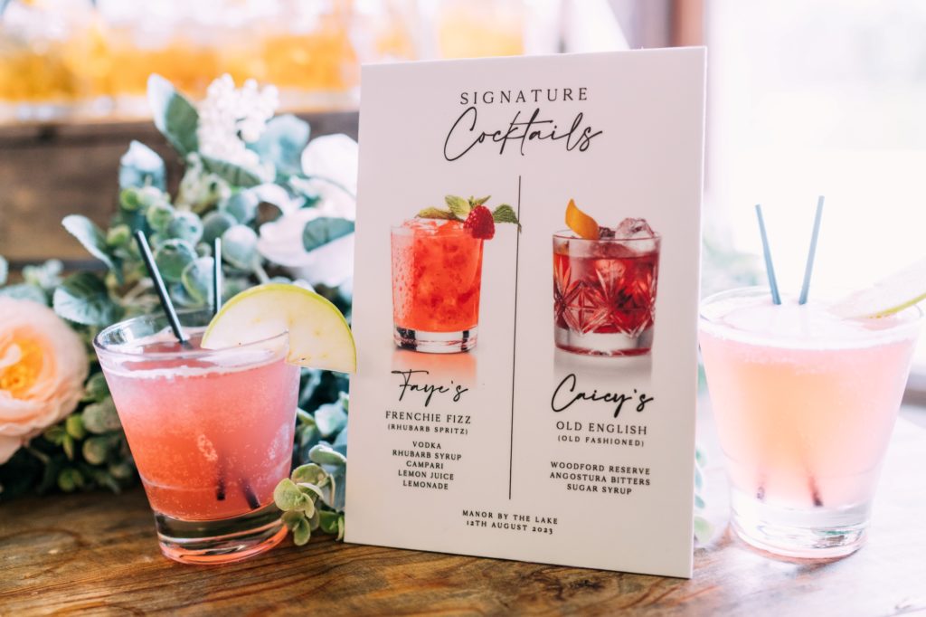 Old fashioned cocktail & Rhubarb Fizz cocktail