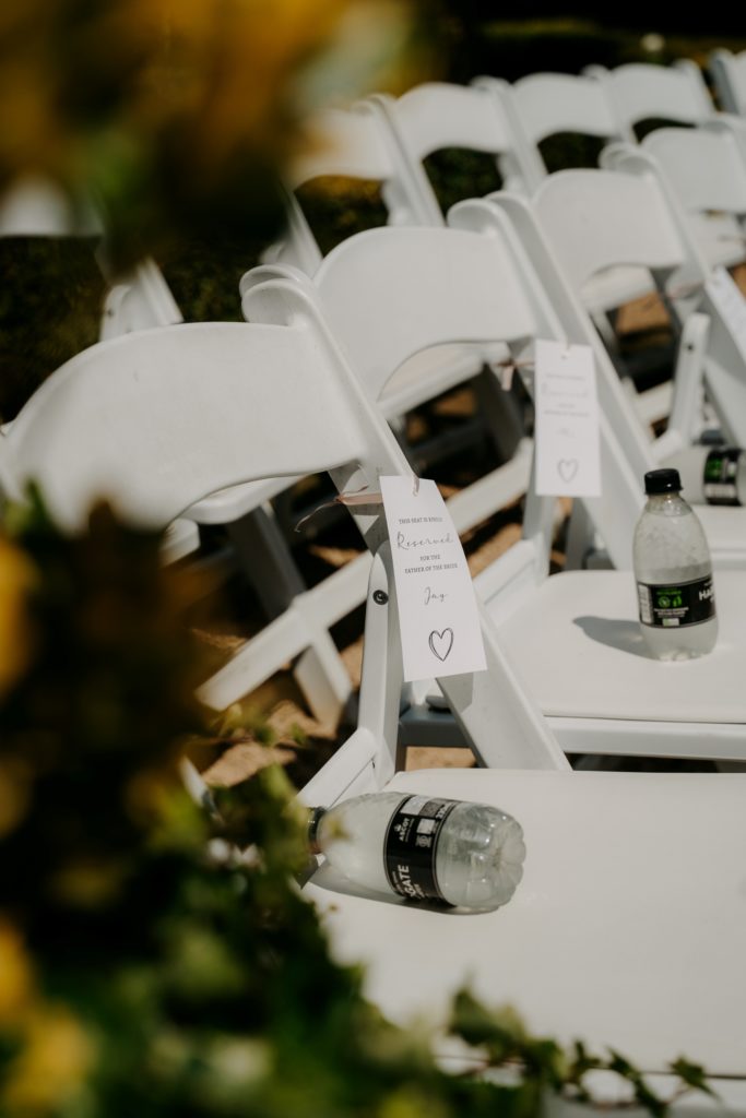 Outdoor ceremony details